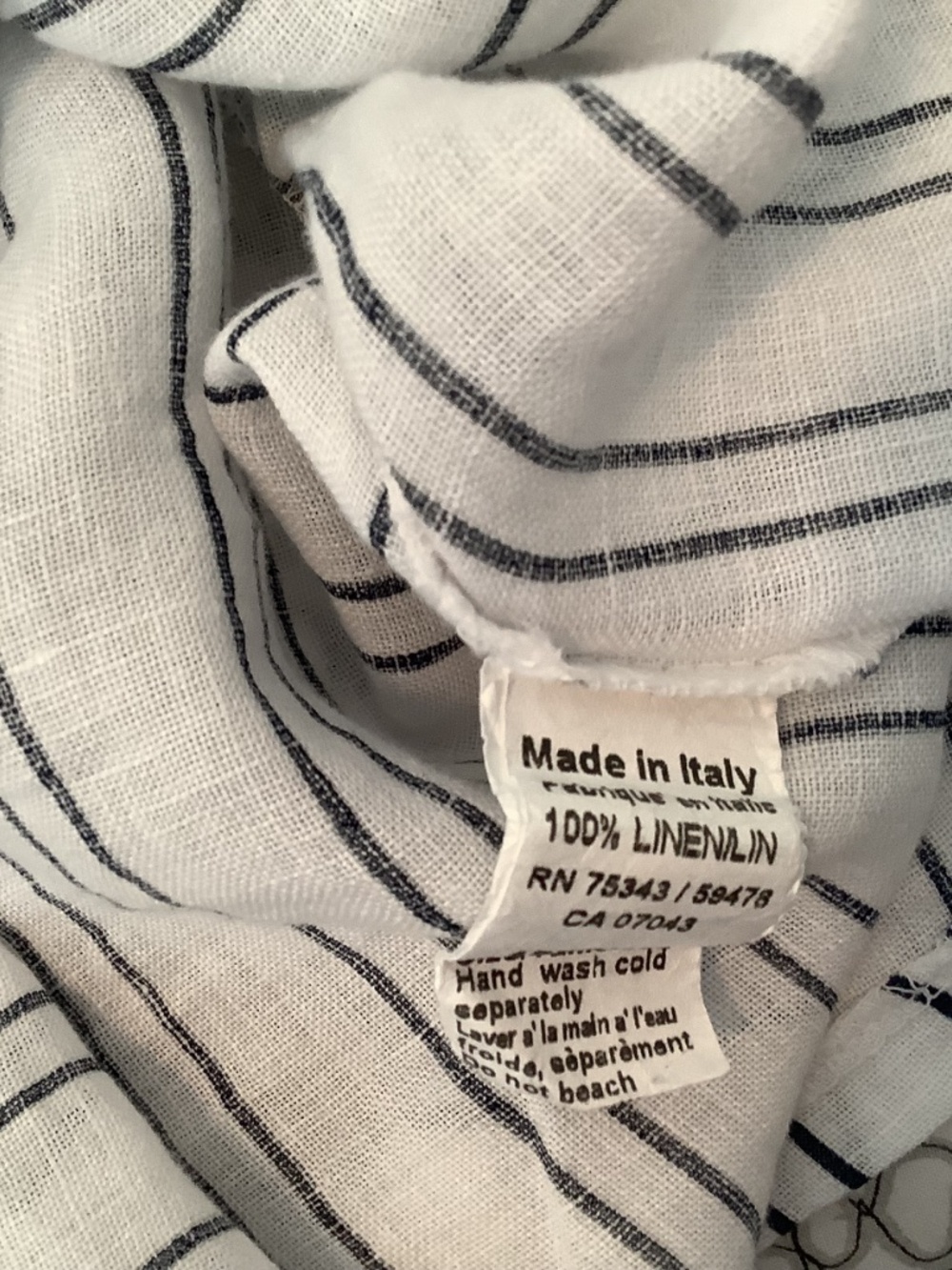 Linen striped Button down top - Picture 6 of 7